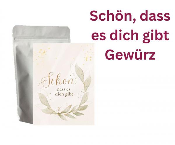 Schön, dass es dich gibt - Gewürz Geschenk (ab 50 Stück)